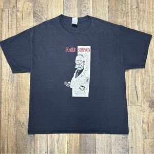 Vintage Homer Simpson Shirt Mens Extra Large Black Scarface Parody Y2K 2000s